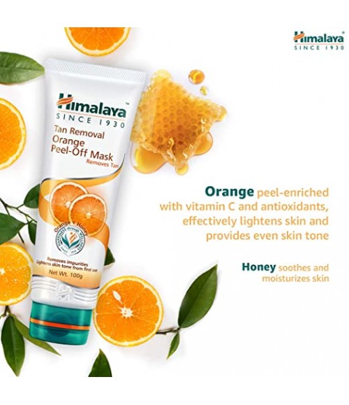 Himalaya Herbals Tan Removal Orange Peel-Off Mask, 100G